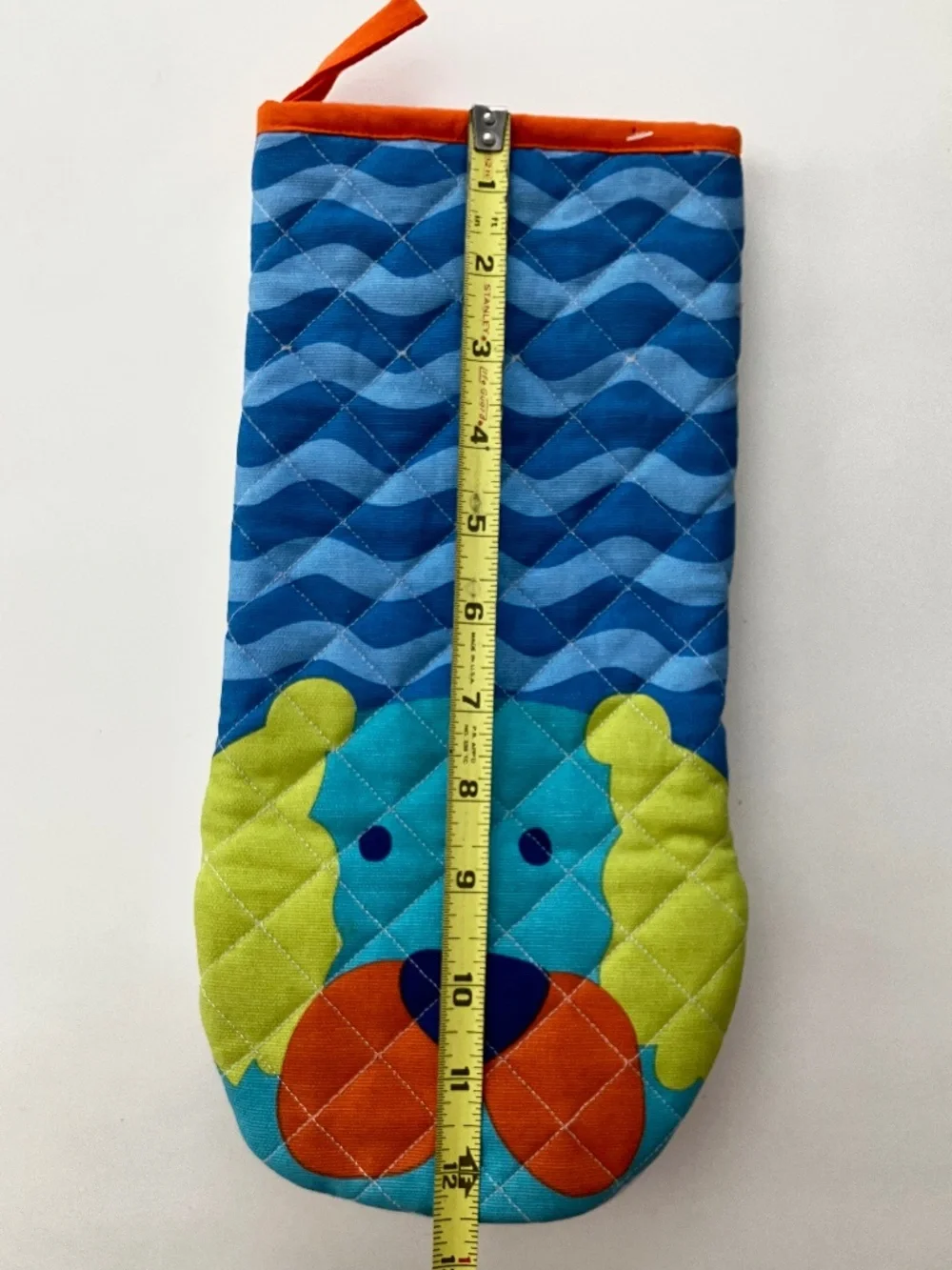 The Company Store Blue DOG Cotton Quilted Oven MITT New
